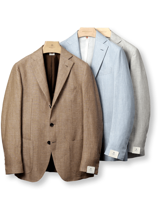 あるけん　ルイジボレッリ　ジャケット　麻　シルク　50 JACKET | LUIGI BORRELLI TOKYO ONLINE STORE（ルイジボレッリ
