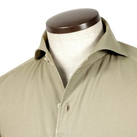 製品染めコットンオックスイタリアンカラーシャツ／VESUVIO（SR1571）（セージグリーン）