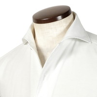 コットンオックスイタリアンカラーシャツ／VESUVIO（SR10580）（ホワイト）