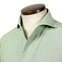 コットンオックスイタリアンカラーシャツ／VESUVIO（SR10580）（ライトグリーン）