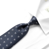 シルクプリントペイズリー柄ネクタイ／479071（ネイビー） | Silk Tie