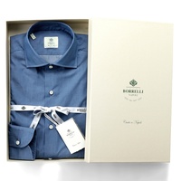 コットンシャンブレーワイドカラードレスシャツ／FABIO（SR11007