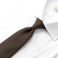 シルクホップサックソリッドネクタイ／9088（ブラウン） | Silk Tie